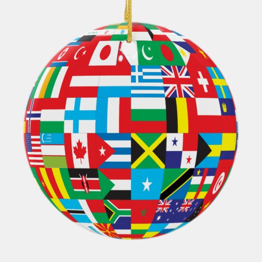 wereldbol van vlaggen ornament (Achterkant)