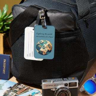 Wereldbol van World Explorer Bagagelabel