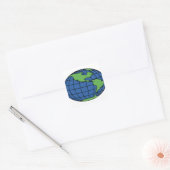 Wereldbol Vierkante Sticker (Envelop)