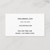 wereldbol visitekaartje (Achterkant)