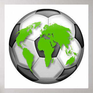 Wereldbol Voetbal Poster