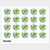 Wereldbol Voetbal Ronde Sticker (Vel)