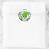 Wereldbol Voetbal Ronde Sticker (Tas)