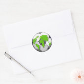 Wereldbol Voetbal Ronde Sticker (Envelop)
