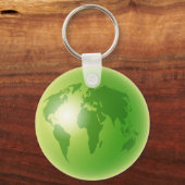 Wereldbol voor groene wereld sleutelhanger (Voorkant)
