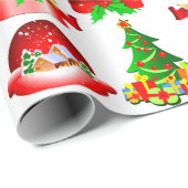 Wereldbol voor kerstboomkaars en bladerband cadeaupapier (Rol Hoek)