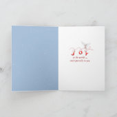 Wereldbol voor kerstsneeuw met sneeuwman feestdagen kaart (Binnen)