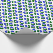 wereldbol voor sneeuw cadeaupapier (Hoek)