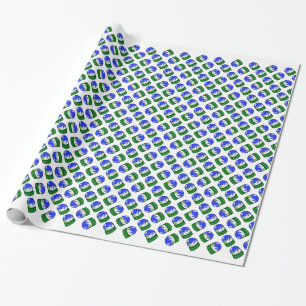 wereldbol voor sneeuw cadeaupapier
