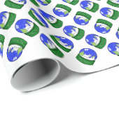 wereldbol voor sneeuw cadeaupapier (Rol Hoek)