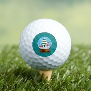 Wereldbol w Kardinaal Sneeuwman & Pine Tree pers Golfballen