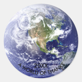Wereldbol Wereld van Bedankt - Circle Sticker