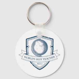  Wereldbol werelden Beste leraar Sleutelhanger