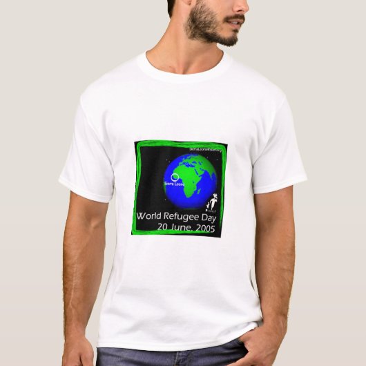 Wereldbol - Wereldvluchtelingendag 16-22 juni T-shirt (Voorkant)