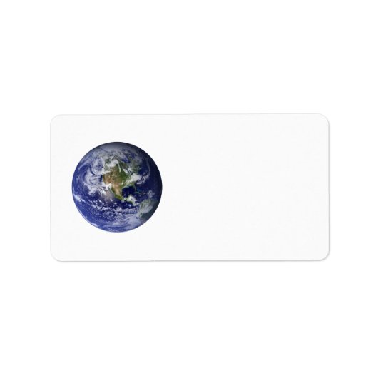 Wereldbol - west etiket (Voorkant)
