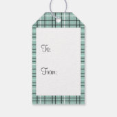 Wereldbol wintersneeuwscooter op Label met spelden Cadeaulabel (Achterkant)