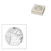  WERELDBOL WOOD ART STAMP RUBBERSTEMPEL (Gestempeld)