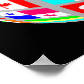 wereldbol zwart poster (Hoek)