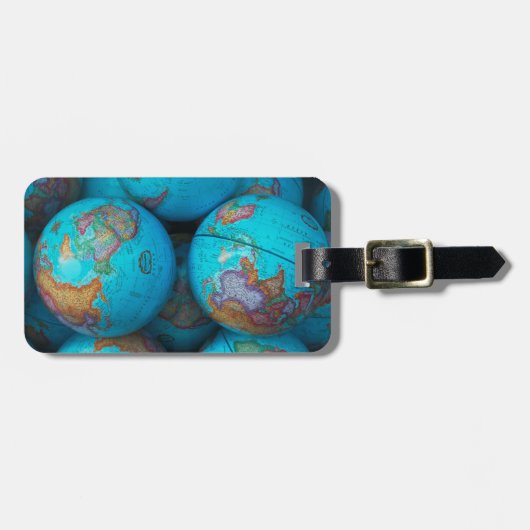 Wereldbollen Bagagelabel (Voorkant horizontaal)