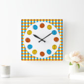 Wereldbollen cirkels en klok vierkant (Huis)