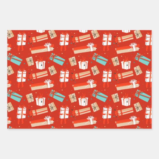 Wereldbollen met kerstinnevel Gifts Wrapping Paper (Voorkant 3)
