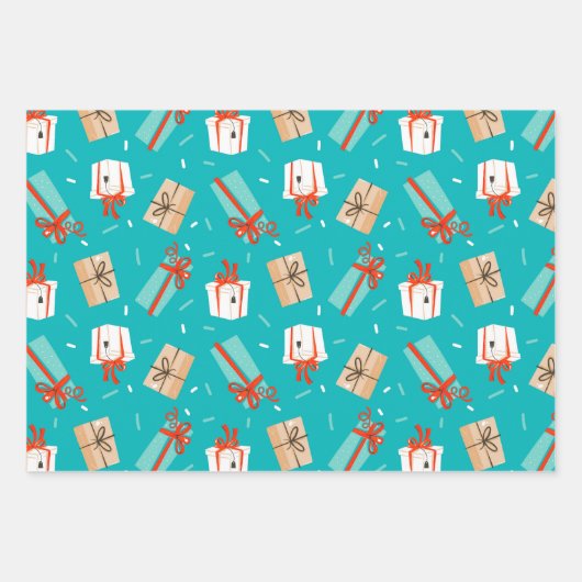 Wereldbollen met kerstinnevel Gifts Wrapping Paper (Voorkant 2)