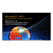 Wereldbollen rooster magnetisch visitekaartje (Voorkant)