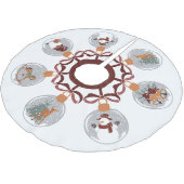 Wereldbollen sneeuwen met Snowman, Elf, Bells, Dee Kerstboom Rok (Gekanteld)