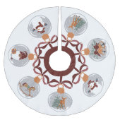 Wereldbollen sneeuwen met Snowman, Elf, Bells, Dee Kerstboom Rok (Voorkant)