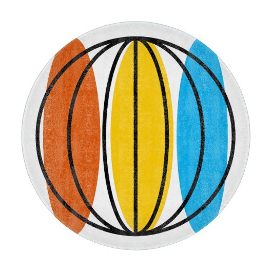 Wereldbollen snijbord rond snijplank (Voorkant)