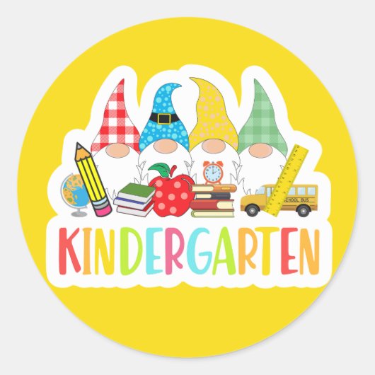 Wereldbollen voor kleuterscholen in de kleuterscho ronde sticker (Voorkant)