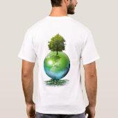 Wereldboom - ecologie t-shirt (Achterkant)