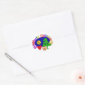 Wereldburger Ronde Sticker (Envelop)