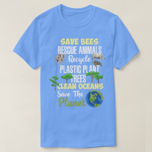 Wereldcadeau voor de Aarde van de planeet T-shirt (Design voorkant)