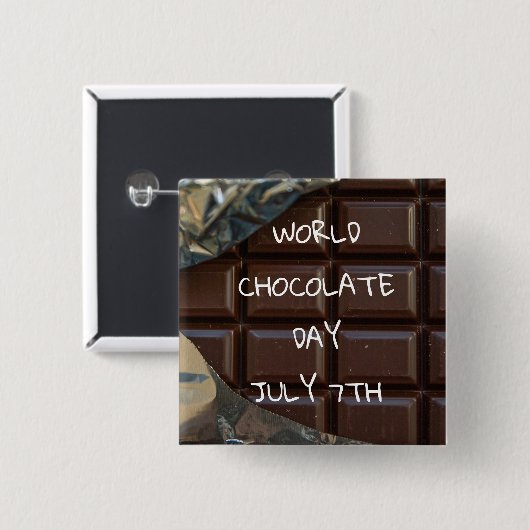 Wereldchocoladedag 7 juli Button (Voorkant /achterkant)