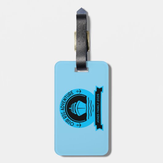 wereldcruise bagagelabel (Achterkant verticaal)