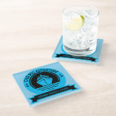 wereldcruise glazen onderzetter (Schuin)