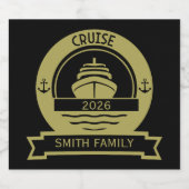 wereldcruise sparkling wijnetiket (Enkel label)