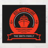 wereldcruise sparkling wijnetiket (Enkel label)