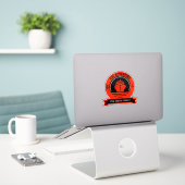 wereldcruise sticker (Laptop op bureau)