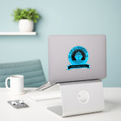 wereldcruise sticker (Laptop op bureau)
