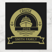 wereldcruise wijn etiket (Enkel label)