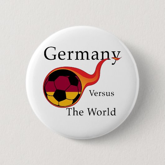 Wereldcup - Duitsland versus de wereld Ronde Button 5,7 Cm (Voorkant)