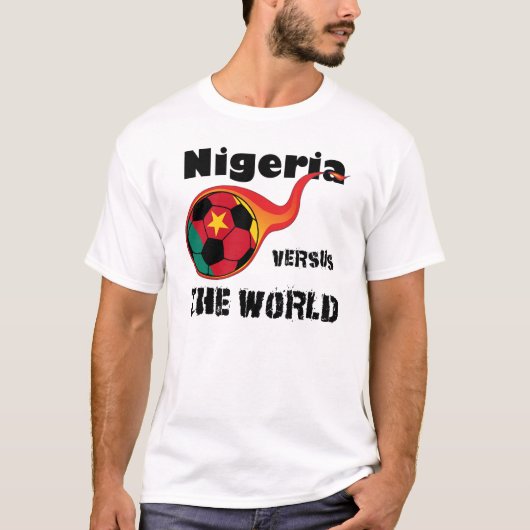 Wereldcup - Nigeria versus de wereld T-shirt (Voorkant)