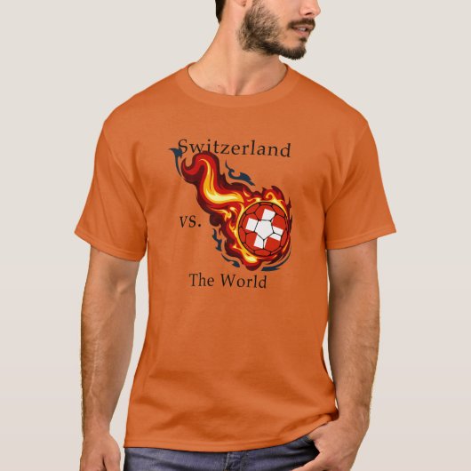 Wereldcup - Zwitserland versus de wereld T-shirt (Voorkant)