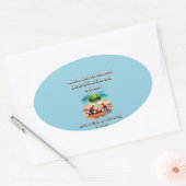 Werelddag tegen woestijnvorming en droogte. ovale sticker (Envelop)