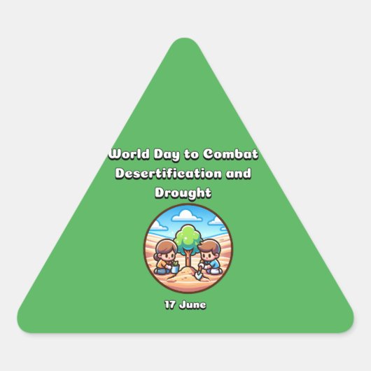 Werelddag tegen woestijnvorming en droogte. sticker (Voorkant)