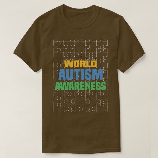 Werelddag van autisme in april 2002 t-shirt (Design voorkant)