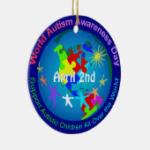 Werelddag van autisme keramisch ornament (Rechts)