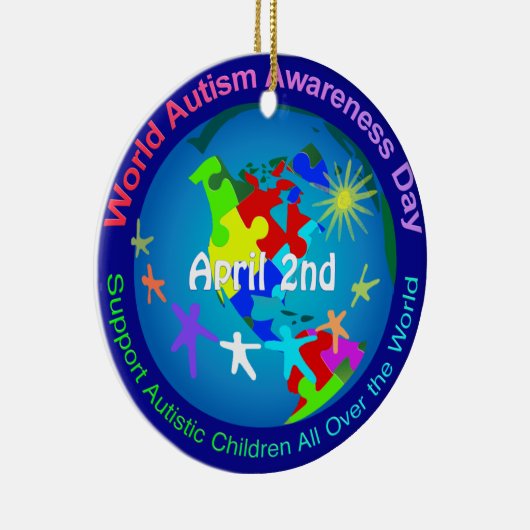 Werelddag van autisme keramisch ornament (Rechts)